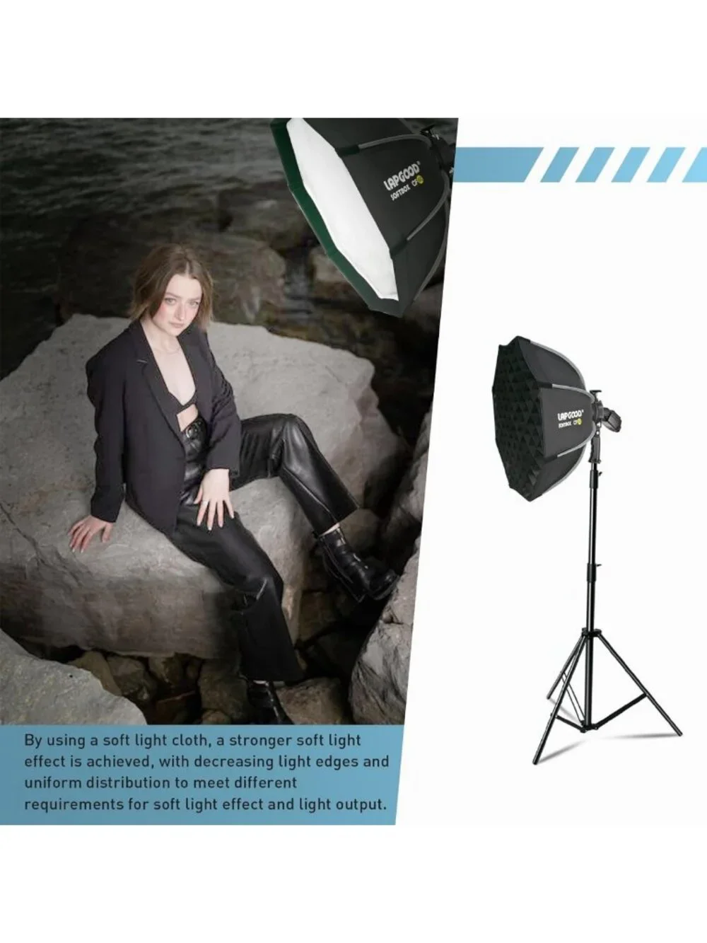 24'' Softbox with S-Type Bracket - Portable Handheld Lighting for Photography